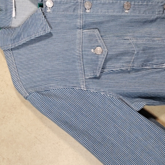 12501 Chico's blue & white striped lightweight denim jacket 3 XL - Picture 8 of 13